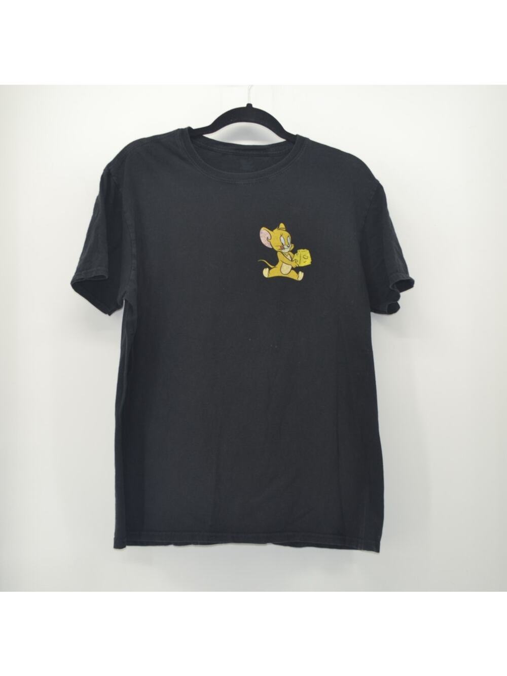 Tom & Jerry Large Black Cartoon T-Shirt 80s 90s Cartoon Graphic